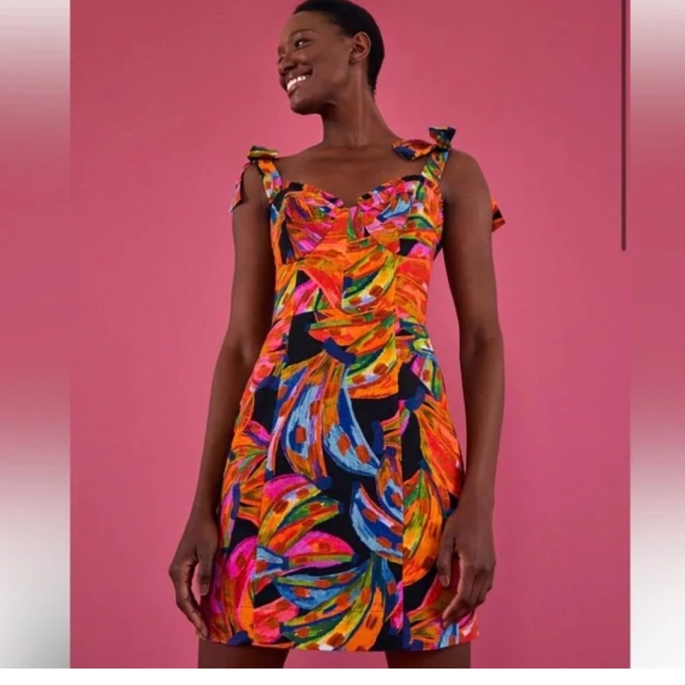 Farm Rio Rainbow Bananas Mini Dress XS